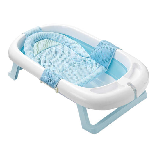 Collapsible baby bath with net, in 2 colors - blue-0